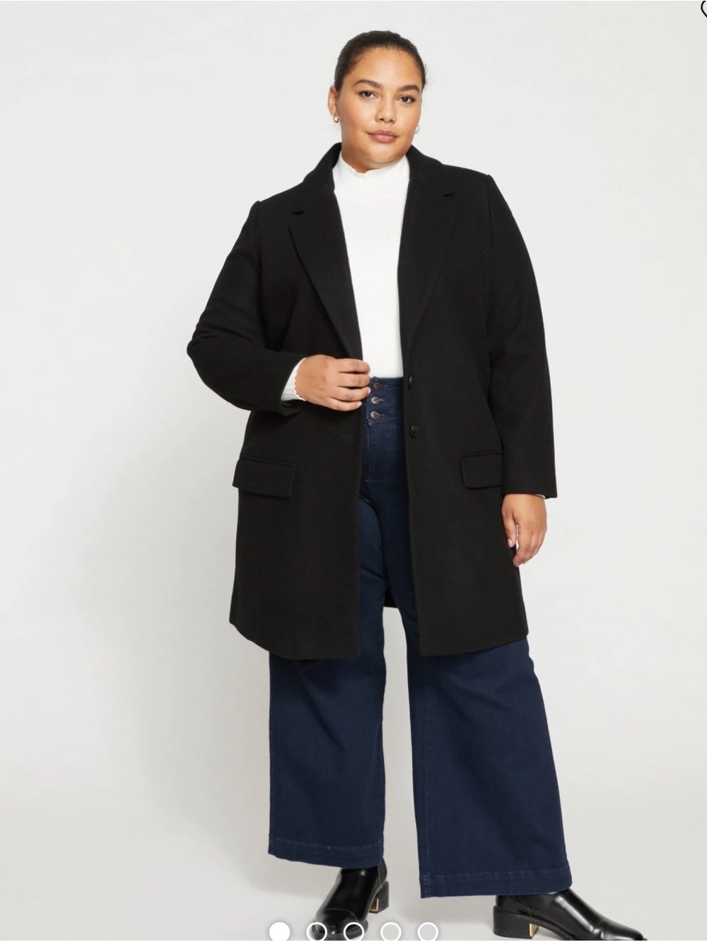 Universal Standard Harlow Women's Single-Breasted Wool Blend Coat